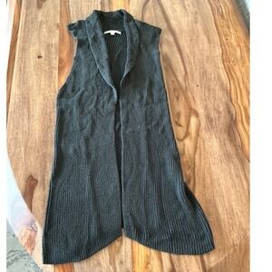 Gap Womens Ribbed Racerback Longline Cardigan Vest Rich Olive Green XS 138526-00